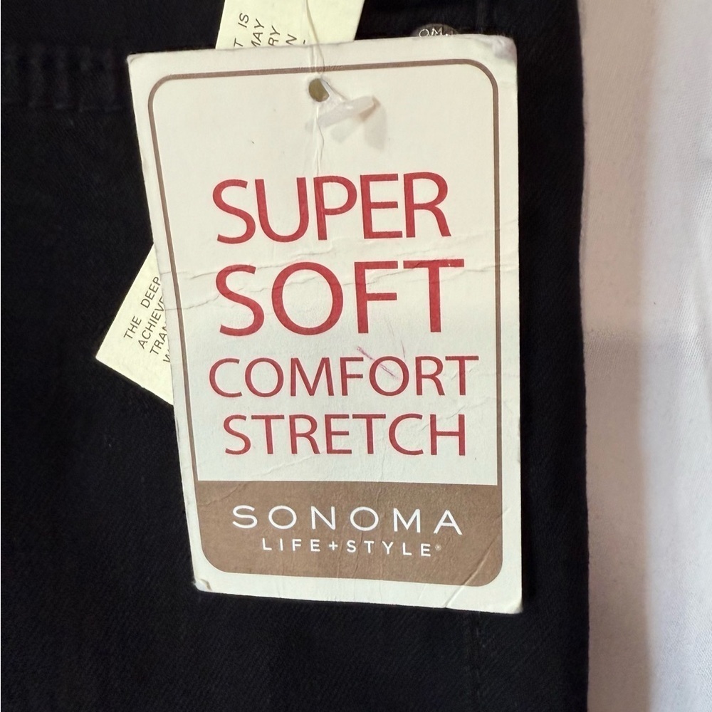 Sonoma Women Slim Straight Jeans Super Soft Comfort Stretch Color Black Size 24W - Picture 9 of 14